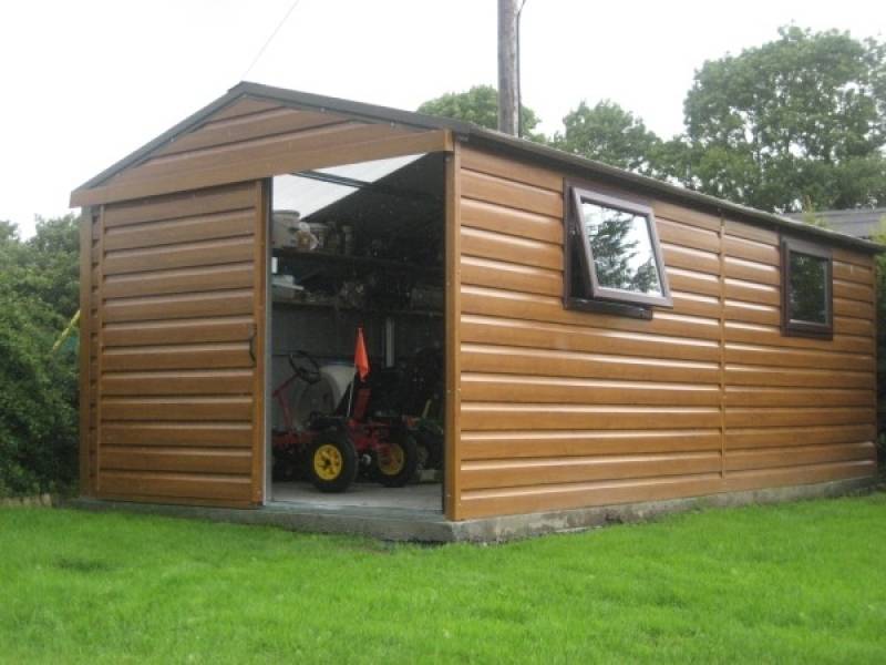 SY sheds: Wood effect metal sheds uk Learn how