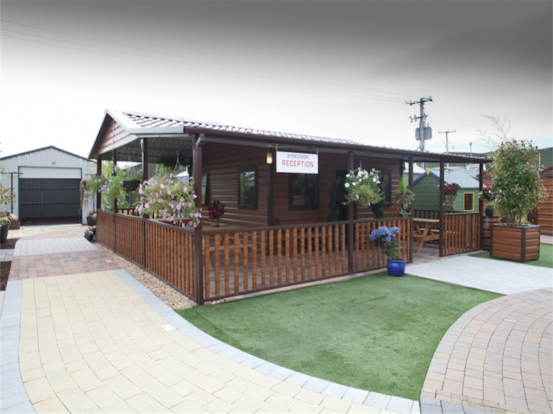 garden chalets gallery steeltech garden sheds ireland