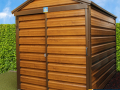 7ft x 7ft woodgrain shed