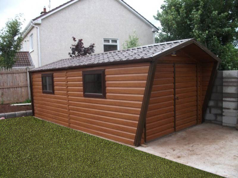 Timber Effect PVC Steel Sheds &amp; Woodgrain Effect Sheds