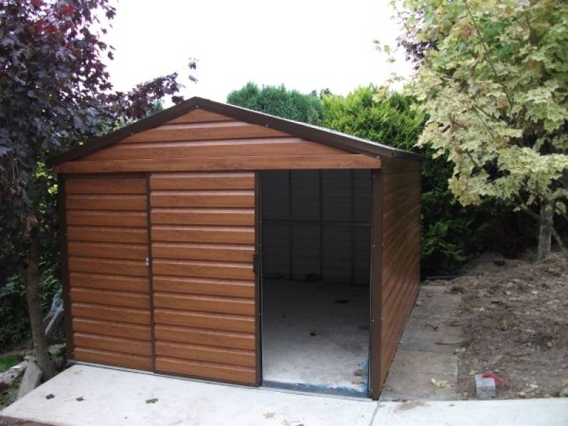 Timber Effect PVC Steel Sheds &amp; Woodgrain Effect Sheds