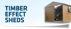Timber Effect PVC Sheds