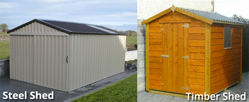 Steel Shed and Timber Shed