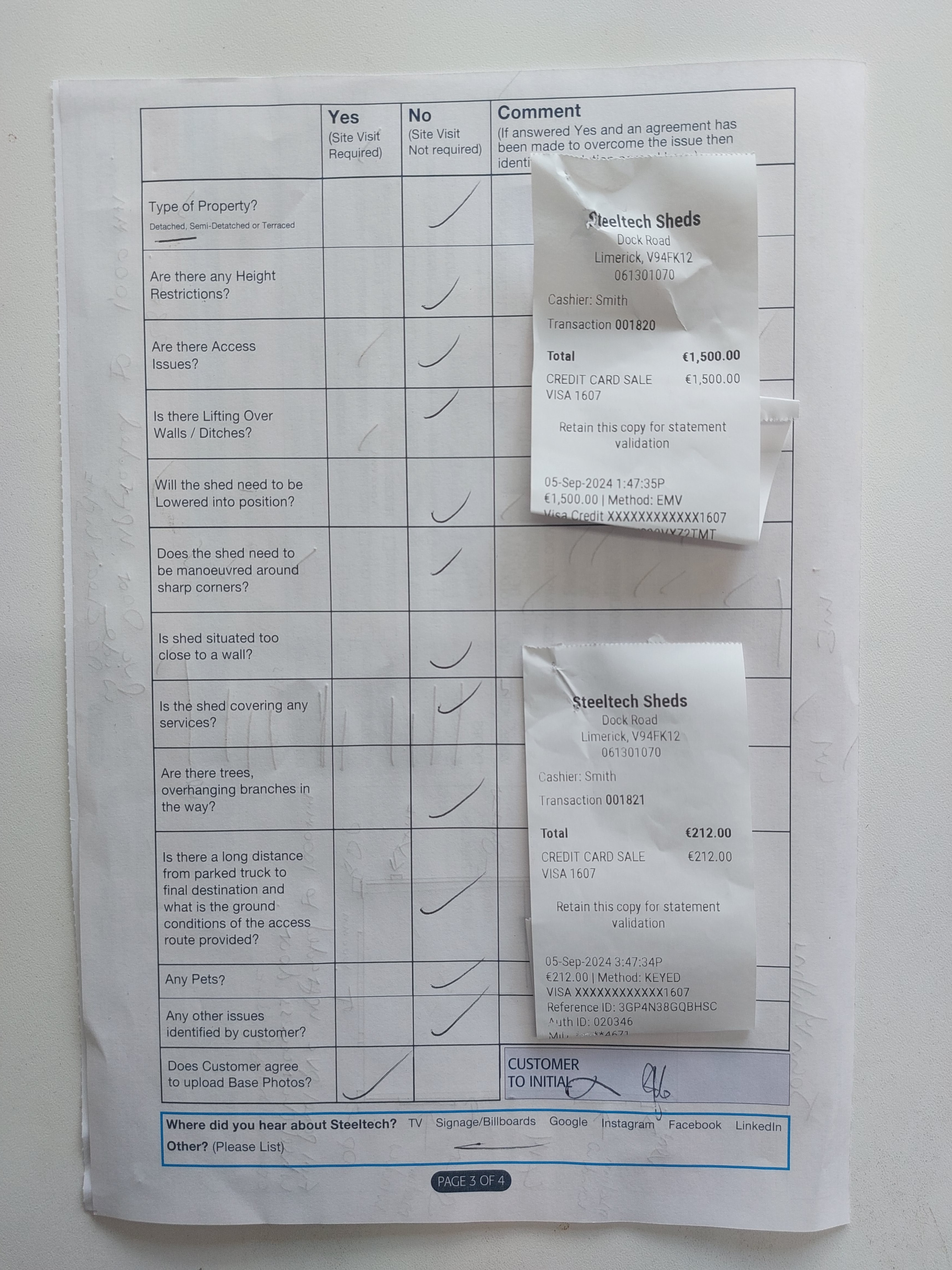 Upload Scanned Order Form - Checklist