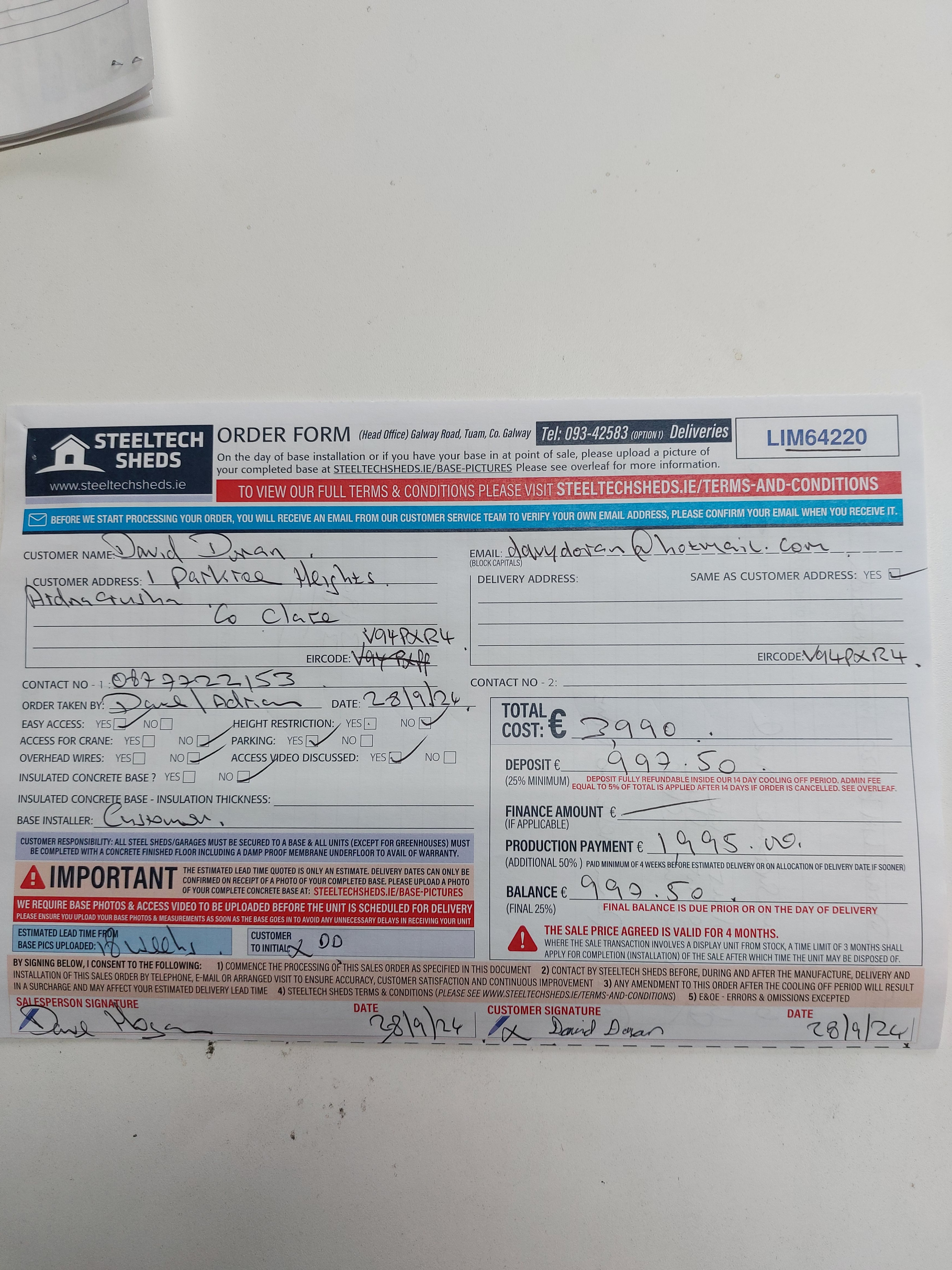Upload Scanned Order Form - Page 1