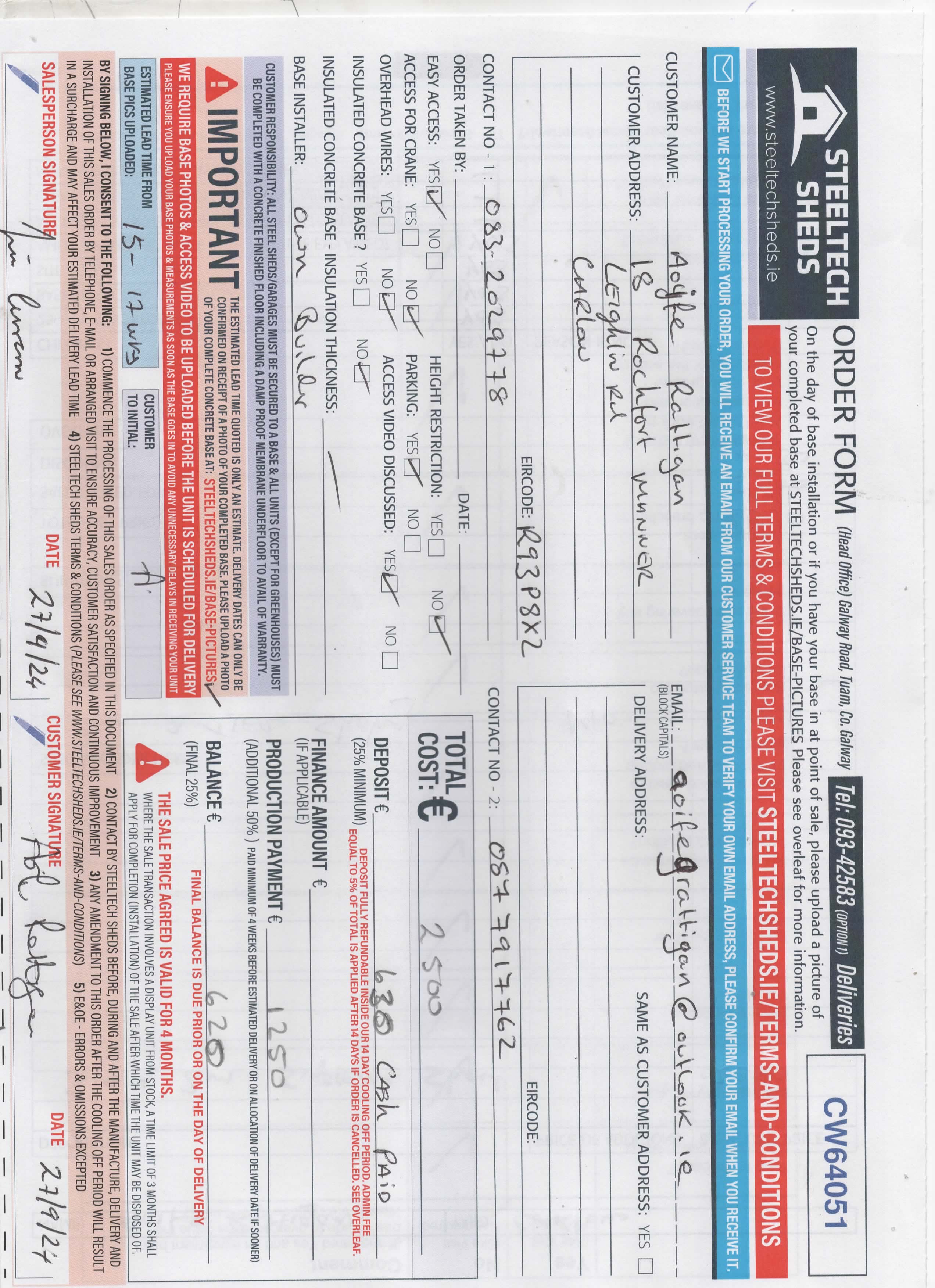 Upload Scanned Order Form - Page 1