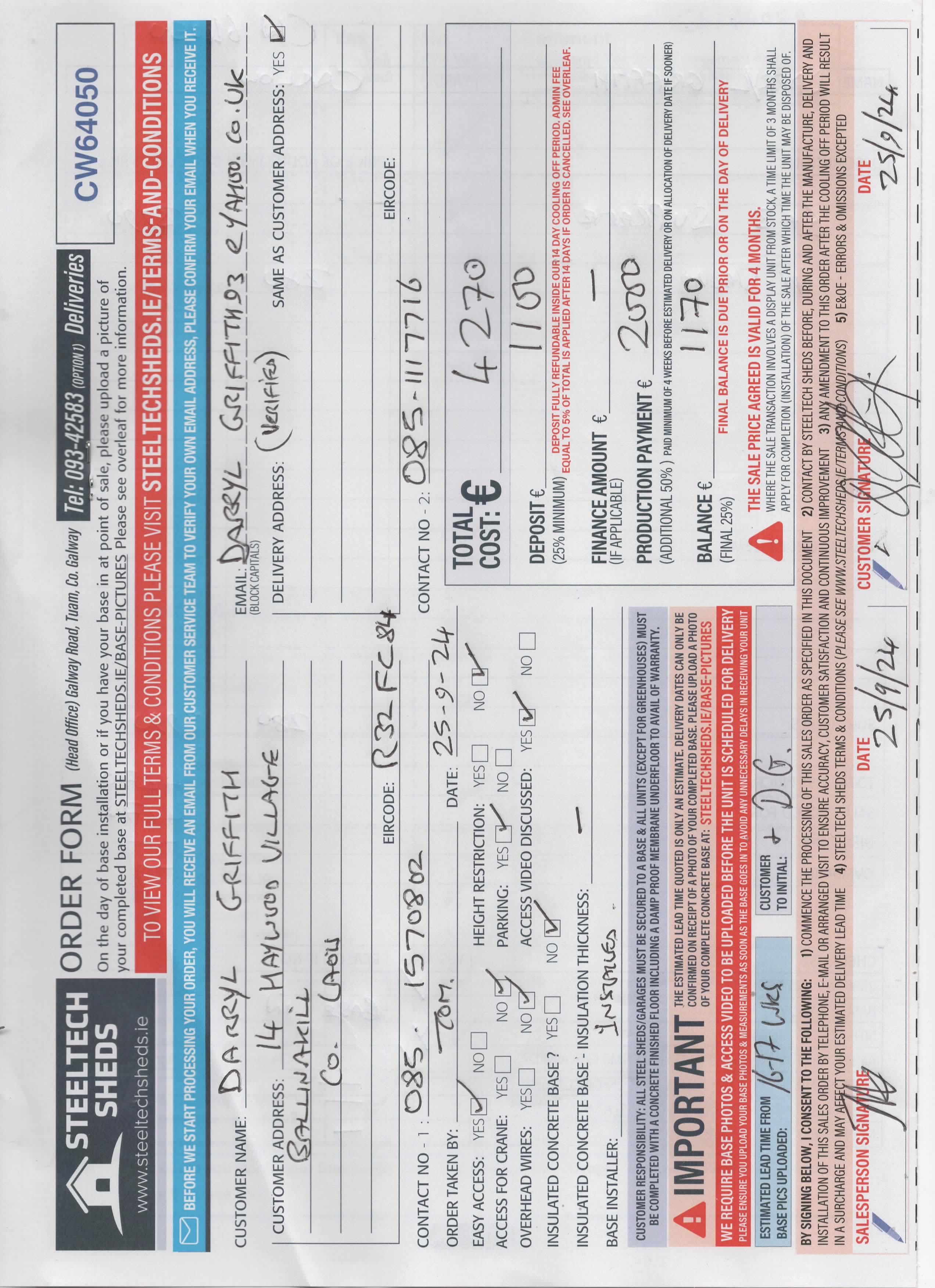 Upload Scanned Order Form - Page 1