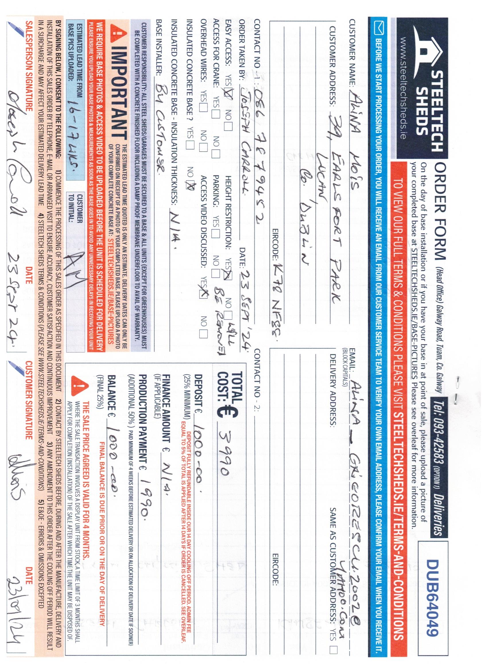 Upload Scanned Order Form - Page 1