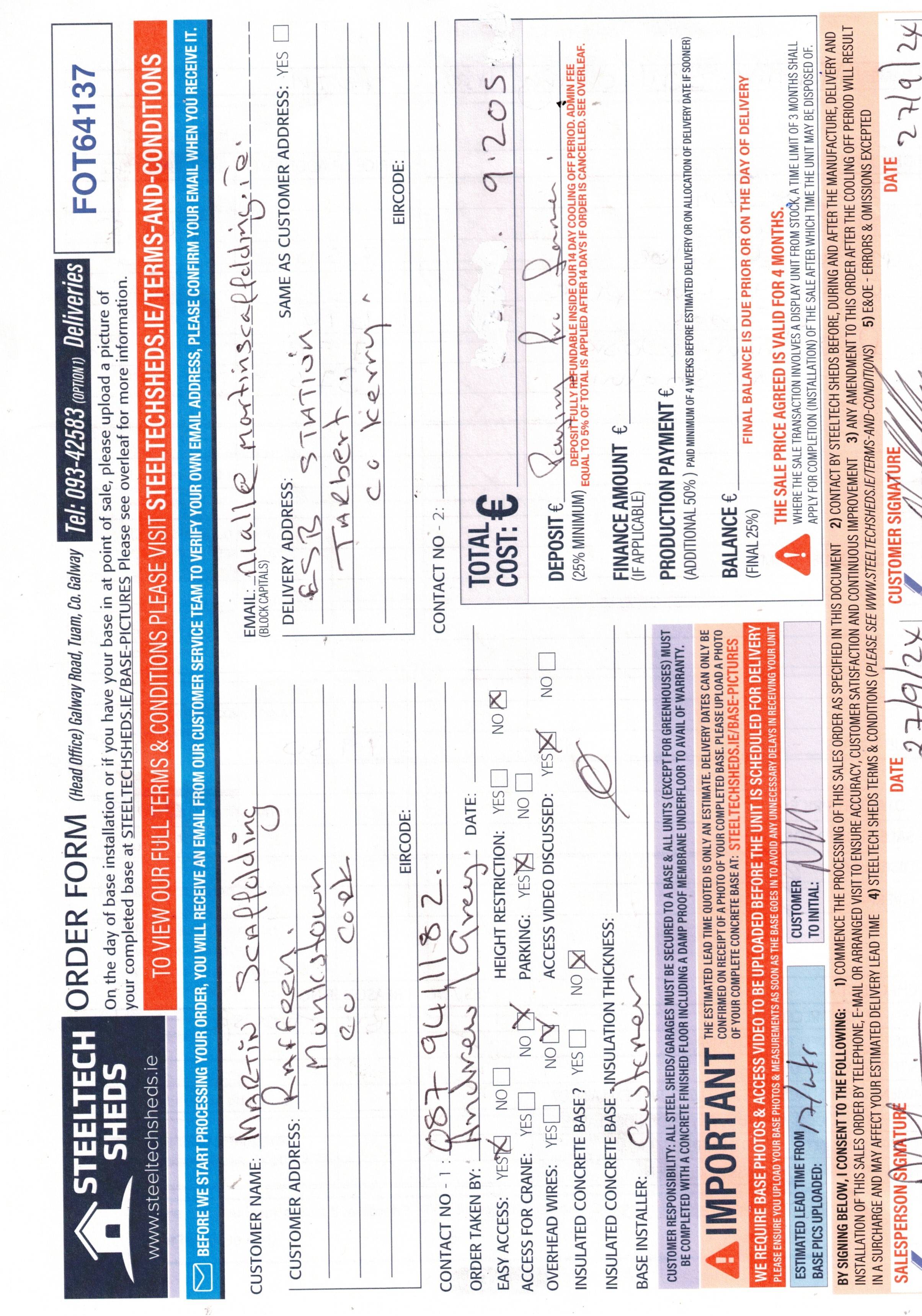 Upload Scanned Order Form - Page 1